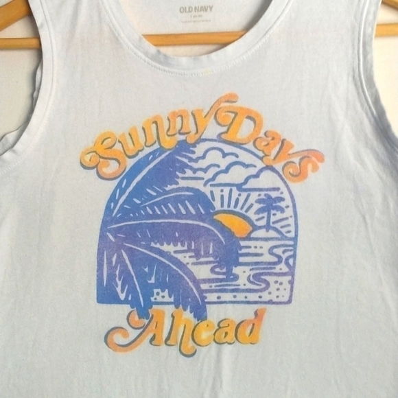 Old Navy Sunny Days Ahead Tank Top Size Large - Picture 3 of 4